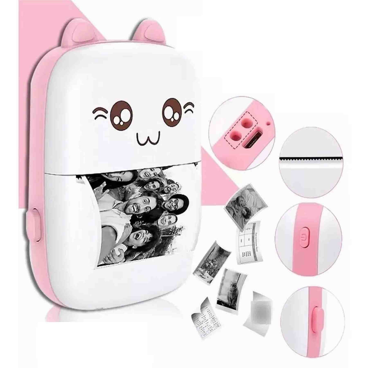 Mini impresora térmica Kawaii portátil Bluetooth
