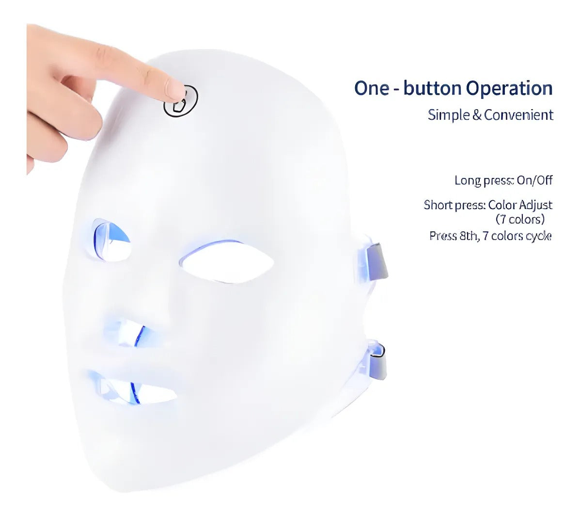 LumiFace operación con un solo botón